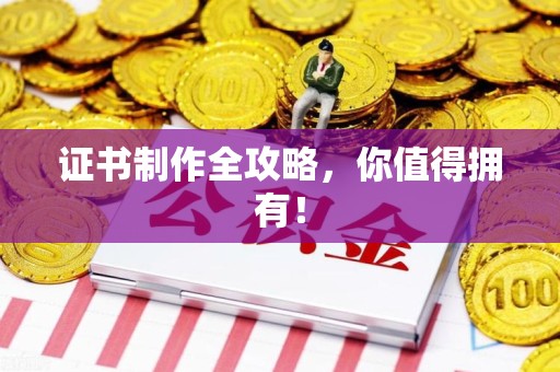 瑞金证书制作全攻略，你值得拥有！